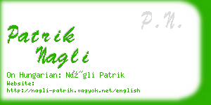 patrik nagli business card